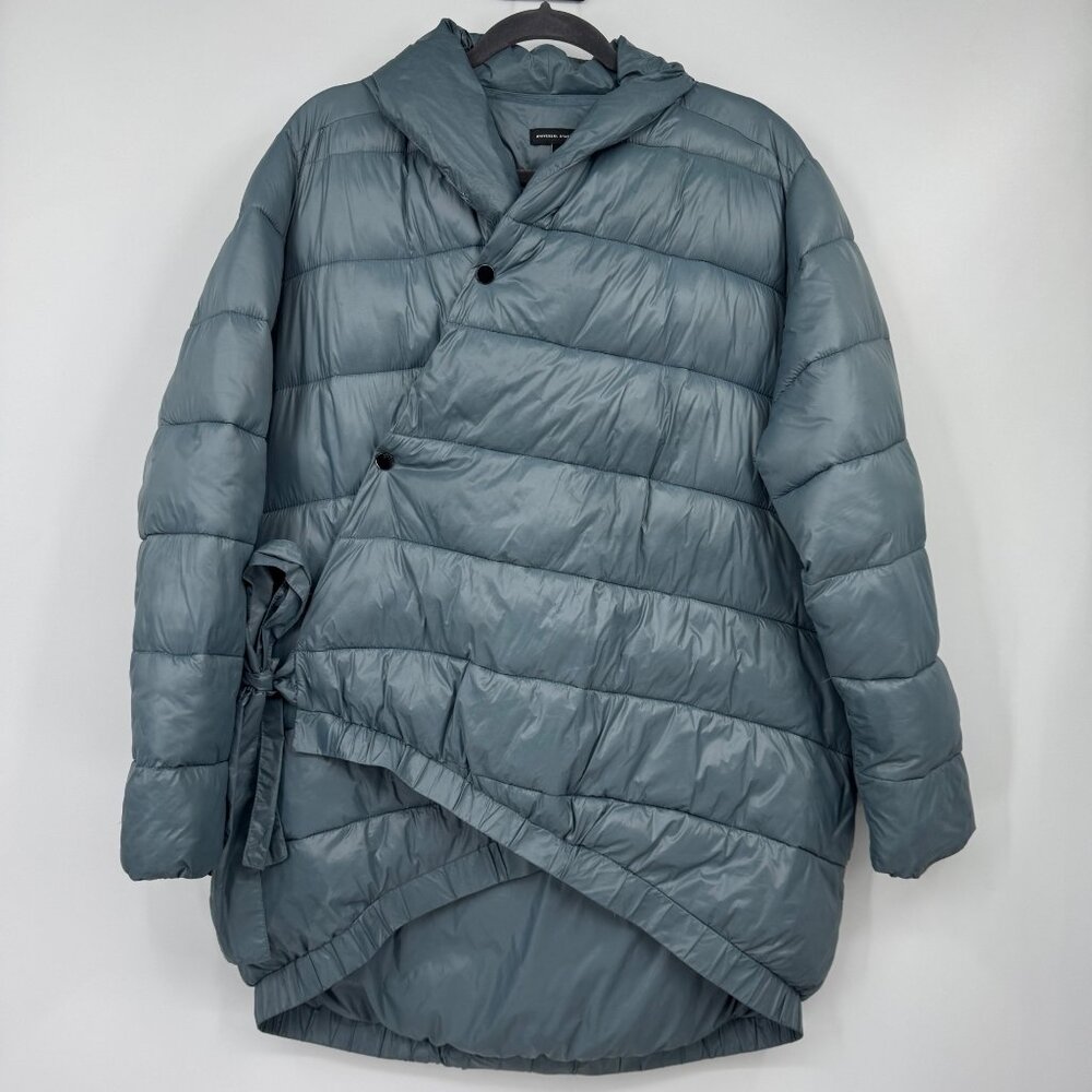Universal Standard Kanda Puffer Coat Jacket Storm Blue size XS read